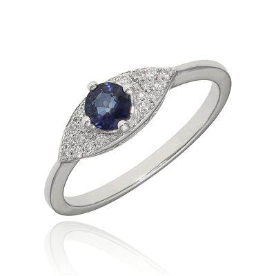 Fehér arany gyűrű 52-es méret (B52426)